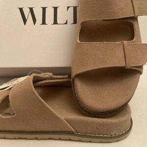 WILT Women's Leather Tan Sandals